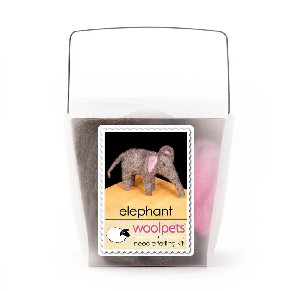 Craft Supplies, Art & School, Woolpets, Needle Felting, Intermediate Kit, Elephant, 893342